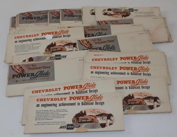 Large Group of Chevrolet Powerglide Foldout Dealership Brochures (1 of 6)