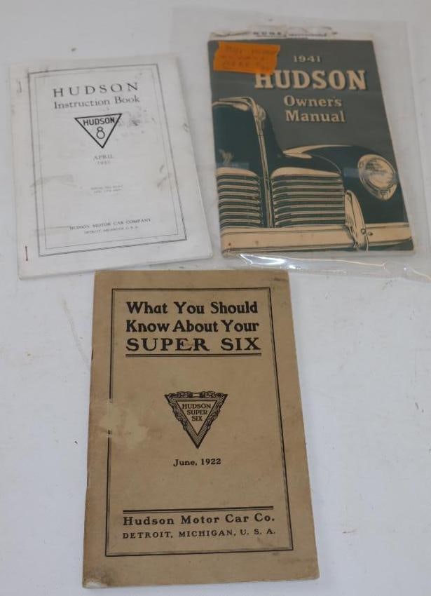 Group of 3 - 1920's, 30's, & 40's Hudson Automobile Owners Manuals (1 of 4)