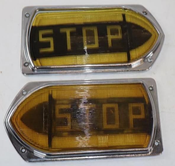 Group of 2 Commercial Truck Glass Stop Tail Light Lenses (1 of 4)