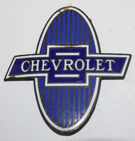 1929-1932 Chevy Cloisonne Radiator Emblem Badge: 3x3