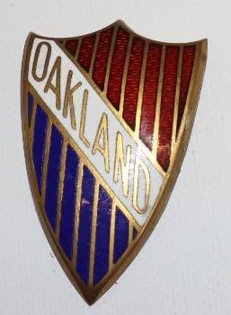 1929-1931 Cloisonne Oakland Motor Car CO. Radiator Emblem: 1.5x2.5