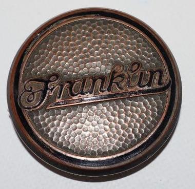 1928 Franklin Series 12 Cloisonne Radiator Emblem: 2.2x2.25