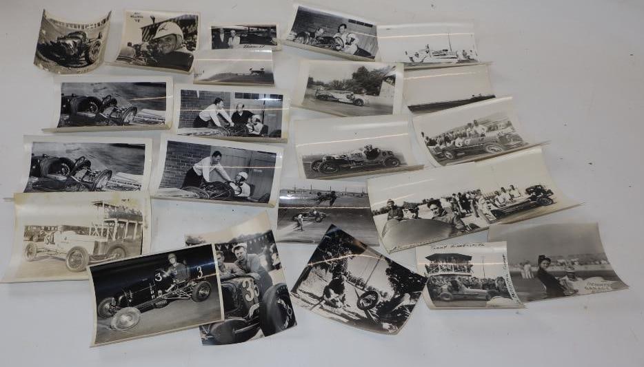 Group of 23 Black and White Auto Racing Photos (1 of 8)