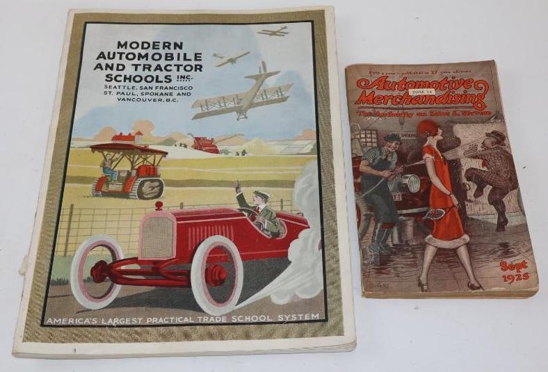 Group of 2 1920 Modern Automobile and Tractor and Automotive Merchandising Magazines (1 of 4)