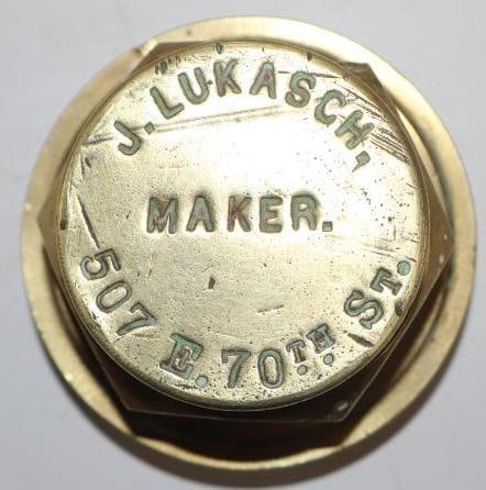 J.Lukasch Brass Threaded Carriage Hub Cap (1 of 2)