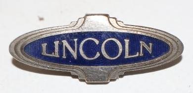 1932-1934 Lincon Motor Car CO Cloisonne Interior Dash Emblem: 1.25x.5