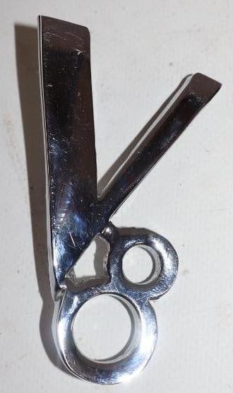 Chrome Die Cut V8 Fender Emblem: 1.75x3