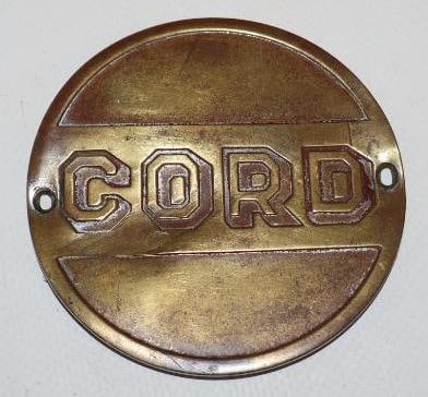 1929-1932 Cord Motor Car CO. Wheel Emblem: 2.75x2.75