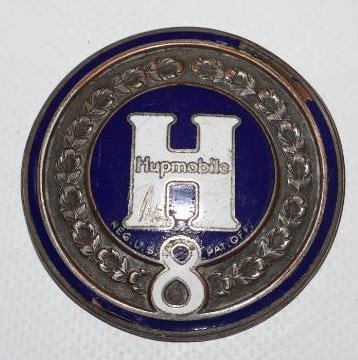 1925-1928 Hupmobile 8 Cloisonne Radiator Emblem: 2x2