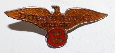 Cloisonne Duesenberg Straight 8 Pin: 1.5x5