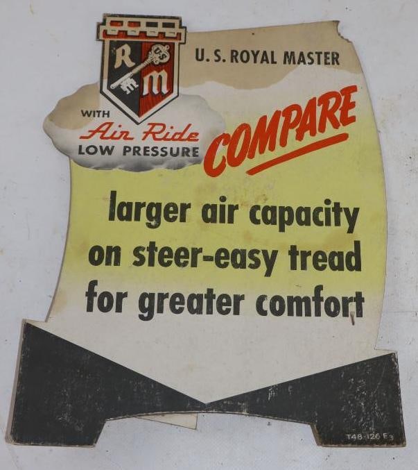 US Royal Master with Air Ride Tire Countertop Easel Back Cardboard Display Sign (1 of 2)