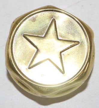 Star Threaded Automobile Hubcap: Thread diameter is 2.25"