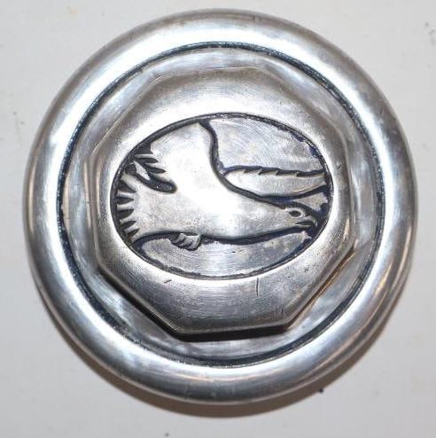 Embossed Falcon Threaded Automobile Hubcap (1 of 2)