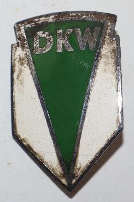 DKW Cloisonne Motorcycle/ Automobile Emblem: 1.25x2