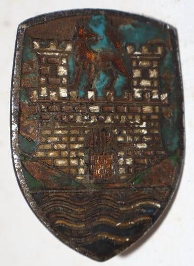 Porsche Cloisonne Hood Emblem: 1x1.5