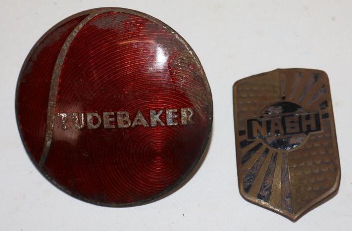 Group of 2 Studebaker and Nash Cloisonne Radiator Emblems (1 of 2)