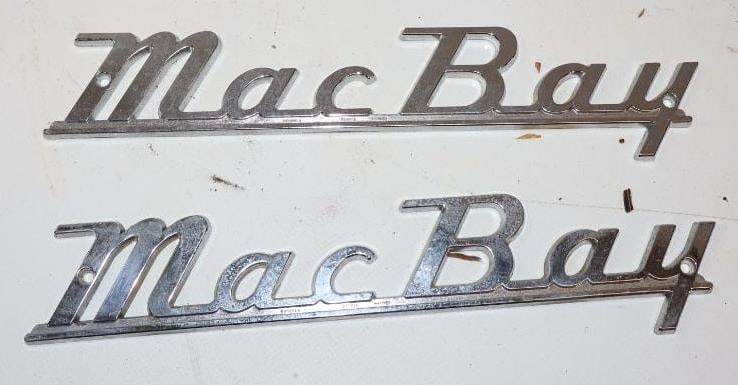 Group of 2 Mac Bay Chrome Boat Emblems (1 of 2)