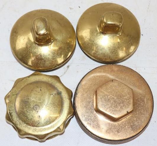 Group of 4 Brass Radiator Caps (1 of 4)