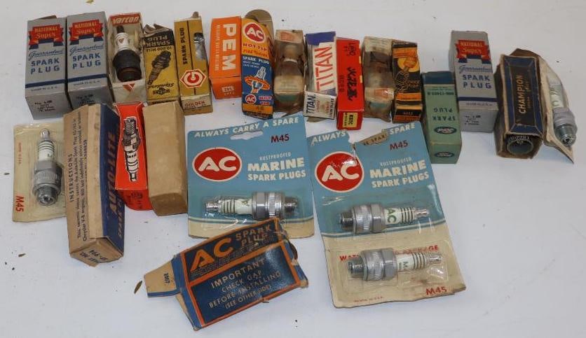 Large Group of Automobile and Marine Spark Plugs in Original Boxes (1 of 9)