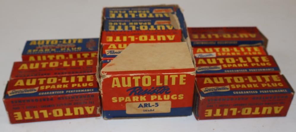 Group of 17 Auto-Lite Spark Plugs in Original Boxes (1 of 3)
