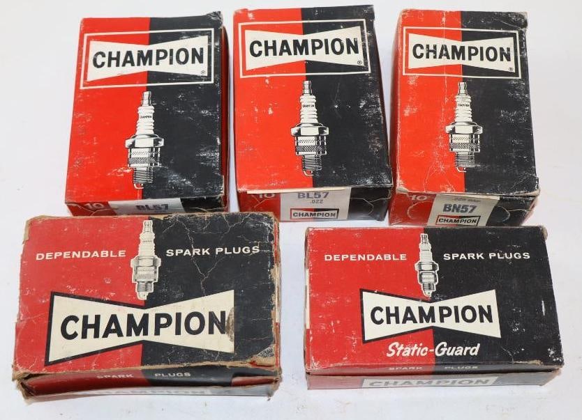 Group of 6 Champion Complete Spark Plug Display Boxes (1 of 7)
