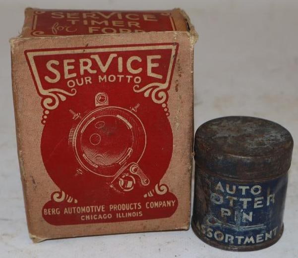 Group of 2 Service Timer for Fords & Auto Cotter Pin Empty Box & Can (1 of 2)