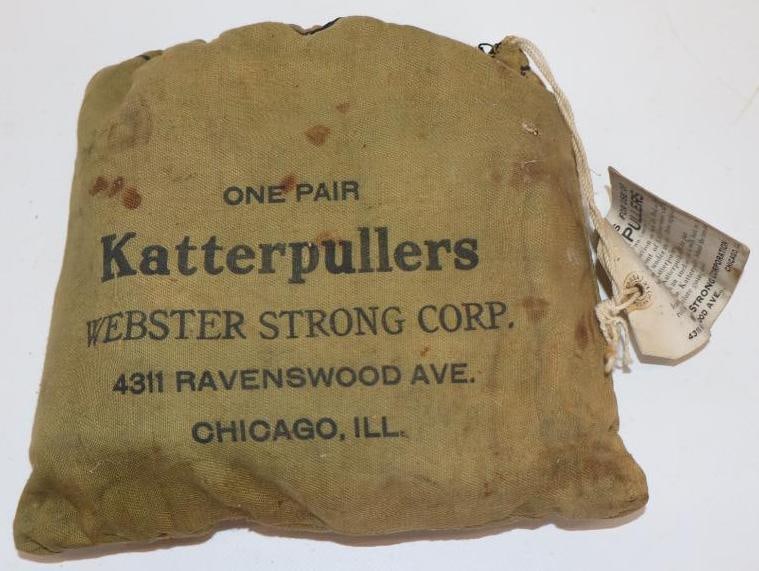 One Pair of Katterpullers in Original Canvas Bag: 8" x 8" x 3"