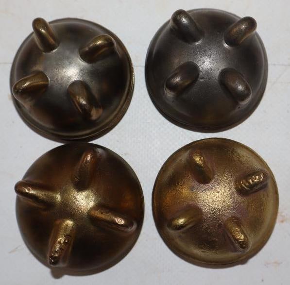 Group of 4 Brass Radiator Caps Ford Model T (1 of 2)