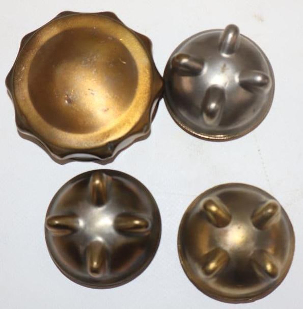 Group of 4 Brass Radiator Caps Ford Model T (1 of 2)
