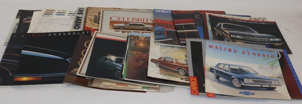 Large Group of 70's -90's Chevy & Ford Automotive Dealership Brochure Books (1 of 9)