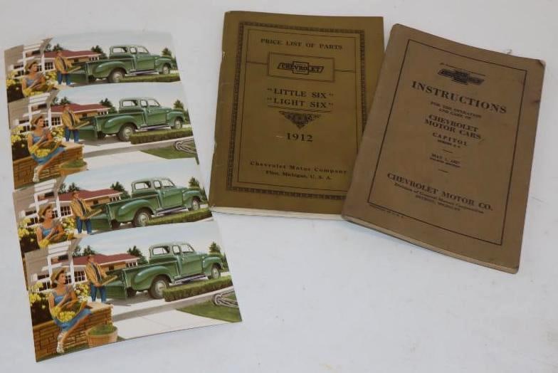 Group of 6 Early Chevrolet Parts List, Owner Manual & GMC Postcards (1 of 5)