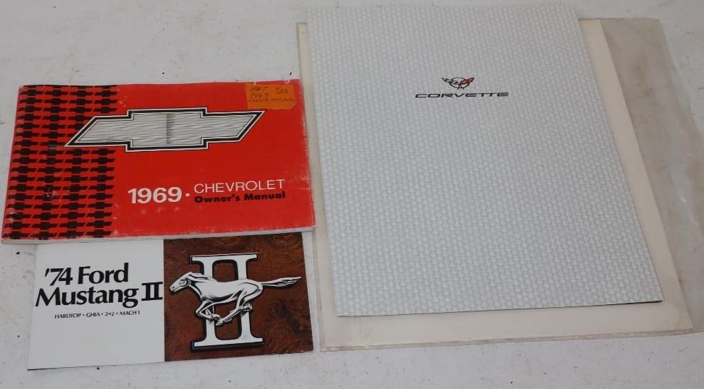 Group of 3 Ford, Mustang, Chevy, Corvette Owners Manuals & Sales Brochure (1 of 4)