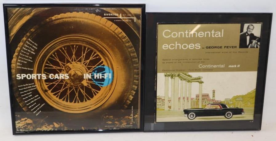 Group of 2 Sports Cars in Hi-Fi & Continental Echos Auto Related Framed Record Covers (1 of 4)