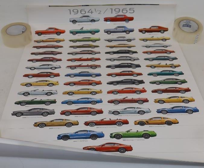 Group of 6 2015 Ford Shelby DT350 and 50 Year Dealership Posters: 24x36 Each