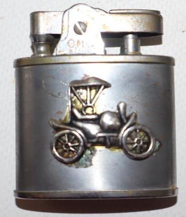 Continental Refillable Lighter with Antique Car (1 of 3)