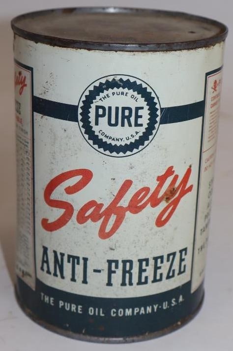 Pure Safety Antifreeze Metal One Quart Oil Can (1 of 5)