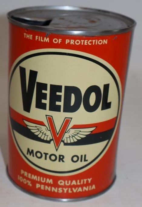 Veedol Flying V Metal One Quart Oil Can (1 of 5)