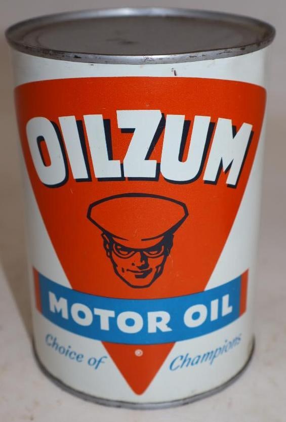 Oilzum Metal One Quart Oil Can (1 of 5)