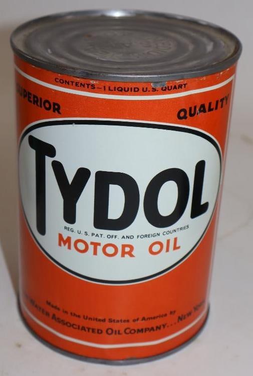 Tide Water Tydol Metal One Quart Oil Can (1 of 4)