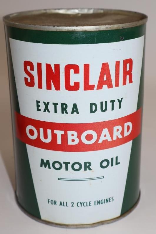 Sinclair Extra Duty Outboard Metal One Quart Oil Can (1 of 5)