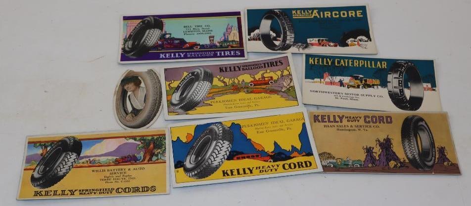Group of 8 Kelly Springfield Advertising Ink Blotters and Tags (1 of 6)