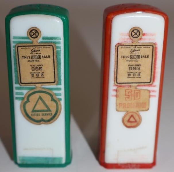 Pair Of Cities Service Gas Pump Shaped Salt & Pepper Shakers (1 of 3)