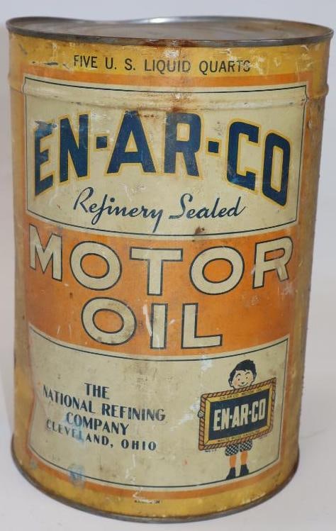 En-Ar-Co Five Quart Metal Oil Can (1 of 4)