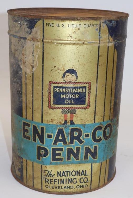 En-Ar-Co Penn Five Quart Metal Oil Can (1 of 4)