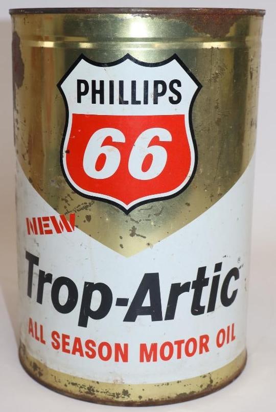 Phillips 66 Trop-Arctic Five Quart Metal Oil Can (1 of 5)