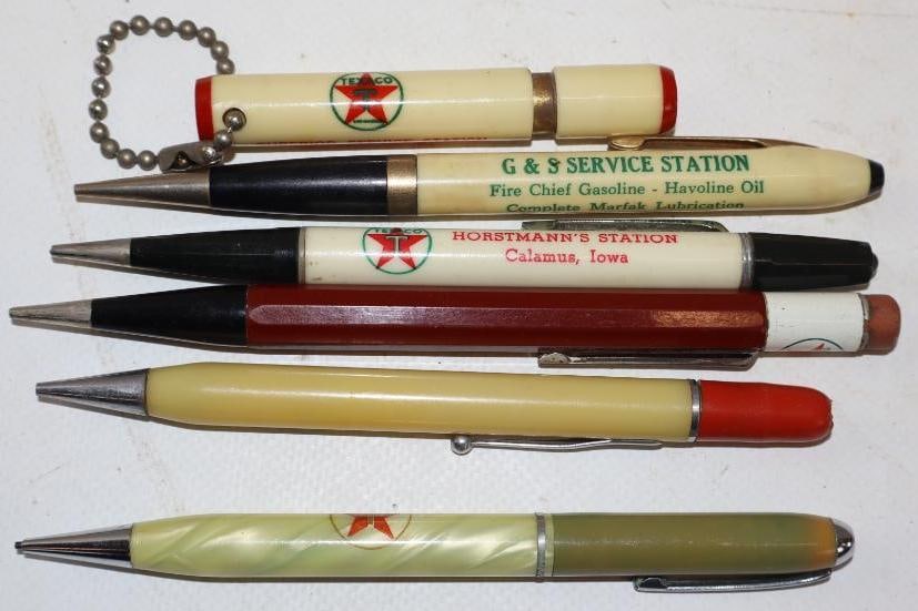 Group Of 6 Texaco Advertising Pencils & Keychains (1 of 4)