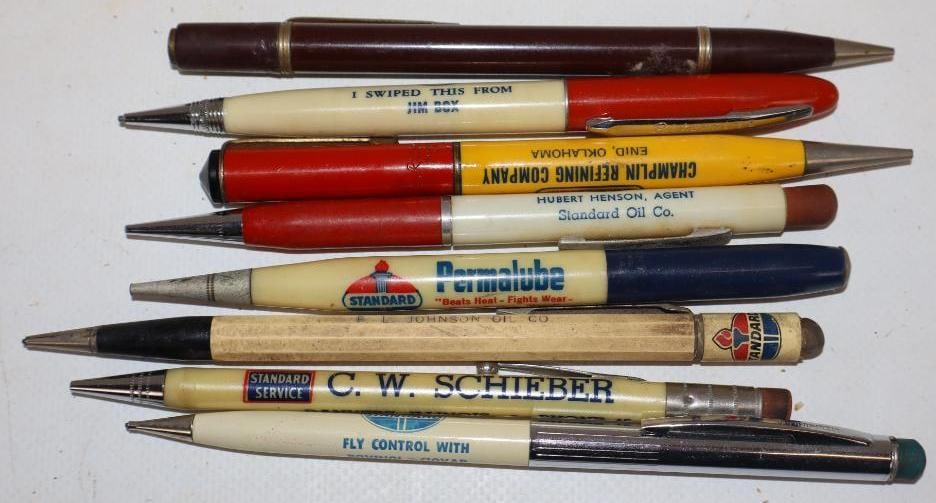 Group Of 8 Standard Oil & Champlin Advertising Pencils (1 of 3)