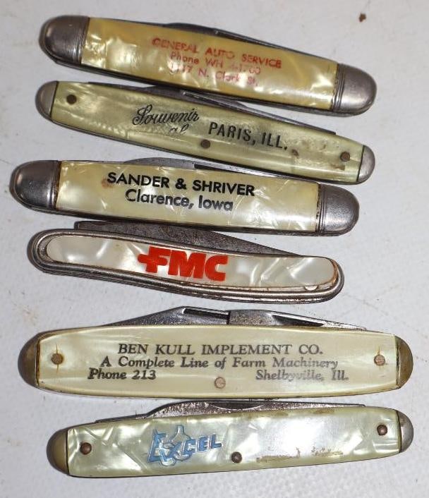 Group Of 6 Advertising Pocket Knives (1 of 2)