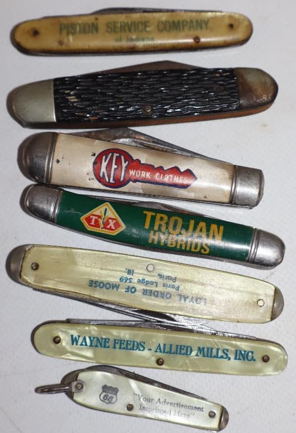 Group Of 7 Advertising Pocket Knives (1 of 2)