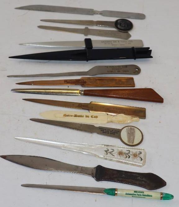 Large Group Of Advertising Letter Openers: Largest Is 10x 1